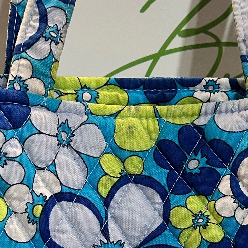 Vera Bradley Blue and Green Floral Tote - Picture 5 of 6
